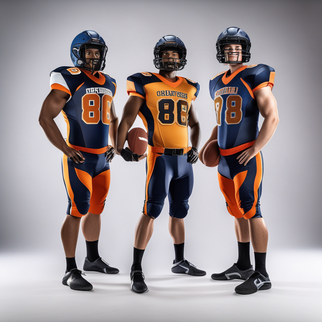 Comprehensive collection of custom uniforms for multiple sports teams showing versatility and range of services